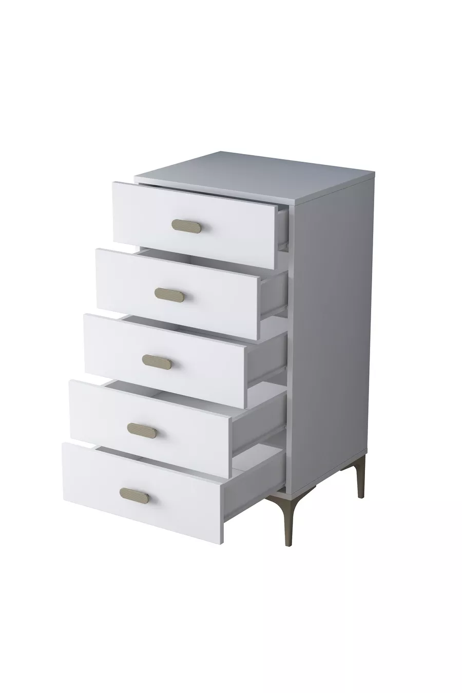 Rani Kommode mit 5 Schubladen Schlafzimmer Babyzimmer Weiß