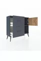 Arges Dressoir Enkel Rek 2 Laden Enkele Deur Antraciet-Ker/Spar-Antraciet