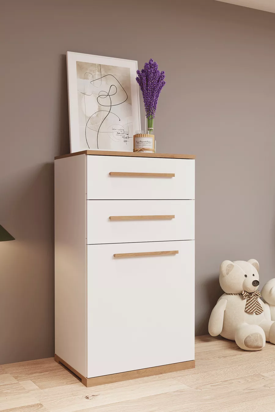 Ensemble chambre enfant Eva Jeune & Noyer/blanc