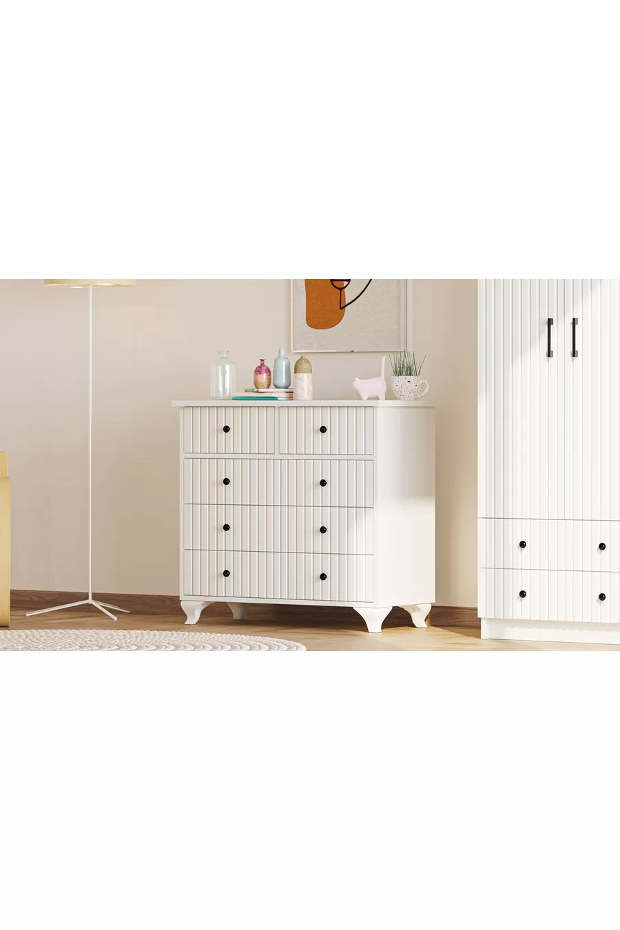 Commode multifonctionnelle à 5 tiroirs Irem Country