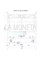 Mınao Testiera Singola in Ferro Battuto / Metallo / Cm