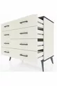 Commode Hyperion 8 tiroirs Pierre de lune-Anthracite/Pierre de lune