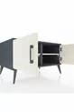 Commode Kronos 2 étagères 2 portes Anthracite-Pierre de lune