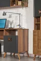 Ensemble de chambre rétro pour jeunes et enfants Noyer / bleu marine foncé