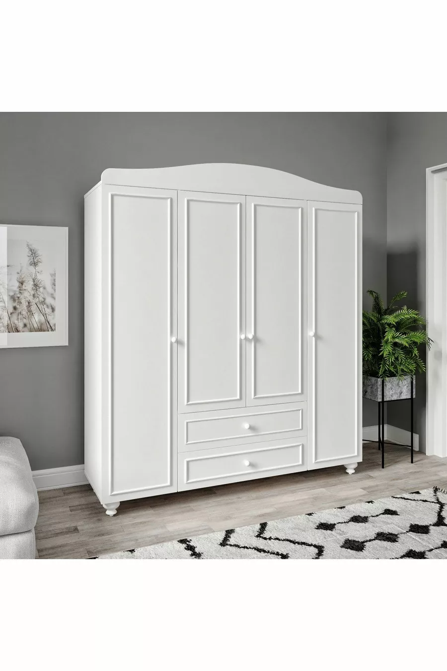 Sandy 4 Kapılı Dolap/gardırop (%MDF)