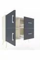 Cassettiere Arges con un Ripiano, 2 Cassetti e 2 Ante, Giada-Antracite