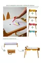 Holz-Sinnes-Aktivitätstisch für Kinder + 1 Stuhl-Set (mit Geschenk-Rollenpapier)