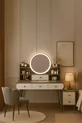 Coiffeuse moderne avec miroir rétroéclairé LED en MDF de qualité 1ère classe, table de toilette (G)