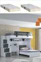 Ranza, Lit superposé Metris avec bureau et 2 matelas Comfort