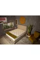 Lit coffre en cuir beige