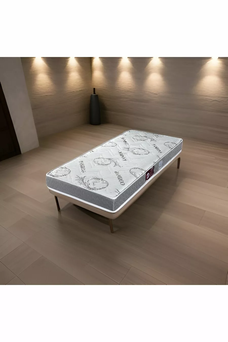 Matelas à ressorts Liza orthopédique complet pour une personne en tissu bambou cm