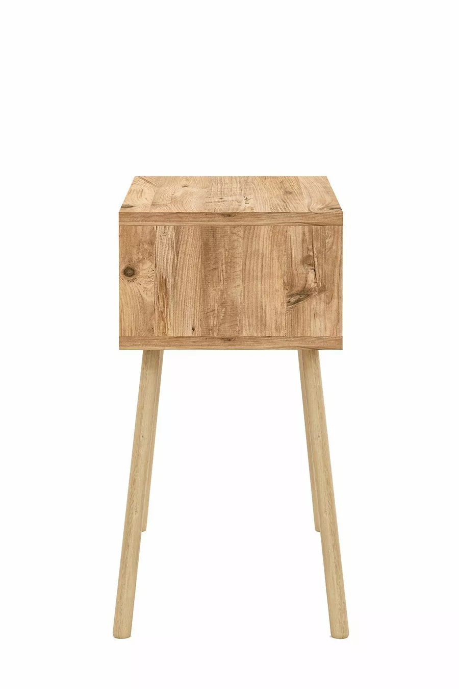 Table de chevet avec étagères sur pieds en bois - Pin Atlantique