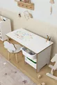 Aktivitätentisch mit Papierrolle Kinderarbeitstisch Spielzeugschrank