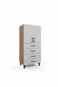 Commode Rio - Pin Atlantique / Blanc - Avec tiroirs - Avec portes