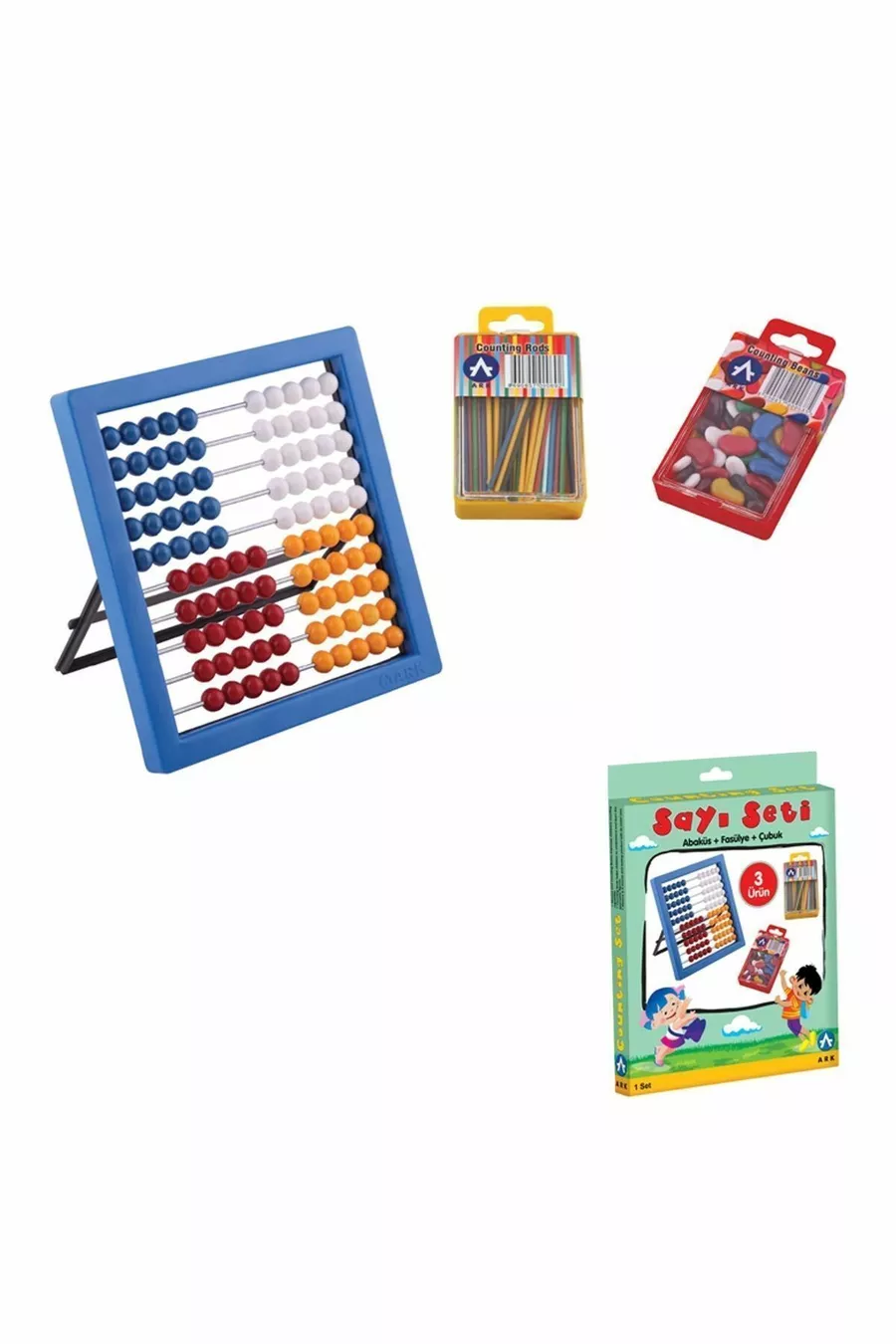 Ensemble de nombres Abacus + Haricots + Bâtons