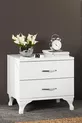Table de chevet commode blanche London à 2 tiroirs