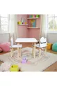 Ensemble de table et chaises pour enfants en bois effaçable, 2 chaises et 1 table, mobilier de jeu pour enfants