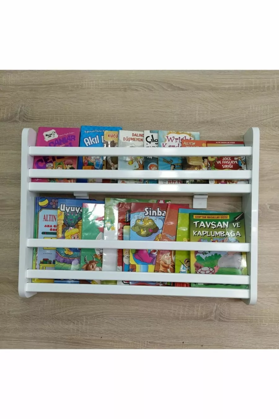 Bibliothèque Safir à 2 étagères - Bibliothèque éducative Montessori pour chambre d'enfant à 2 étagères - Largeur de Cm