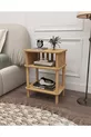 Comodino Linde Minimalista in MDF laccato e gambe in legno; Camera da letto - Soggiorno - Ufficio
