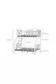 Imaj 3-Personen Eltern 3-fach Metall Etagenbett &
