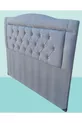 Titre DK Double Personne Tissu Anthracite en Plumetis de Poulain Rembourré Fait Main