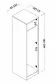 Daisy  Cm White Single-Door Wardrobe - Closet