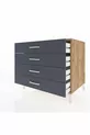 Commode Kronos à 4 tiroirs Pin-Anthracite