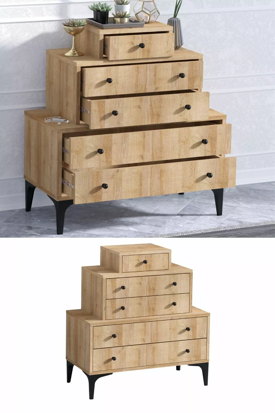 Commode Gobi Chêne Saphir