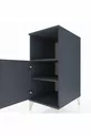 Table de chevet Kronos à 2 étagères avec 1 porte Anthracite-Anthracite