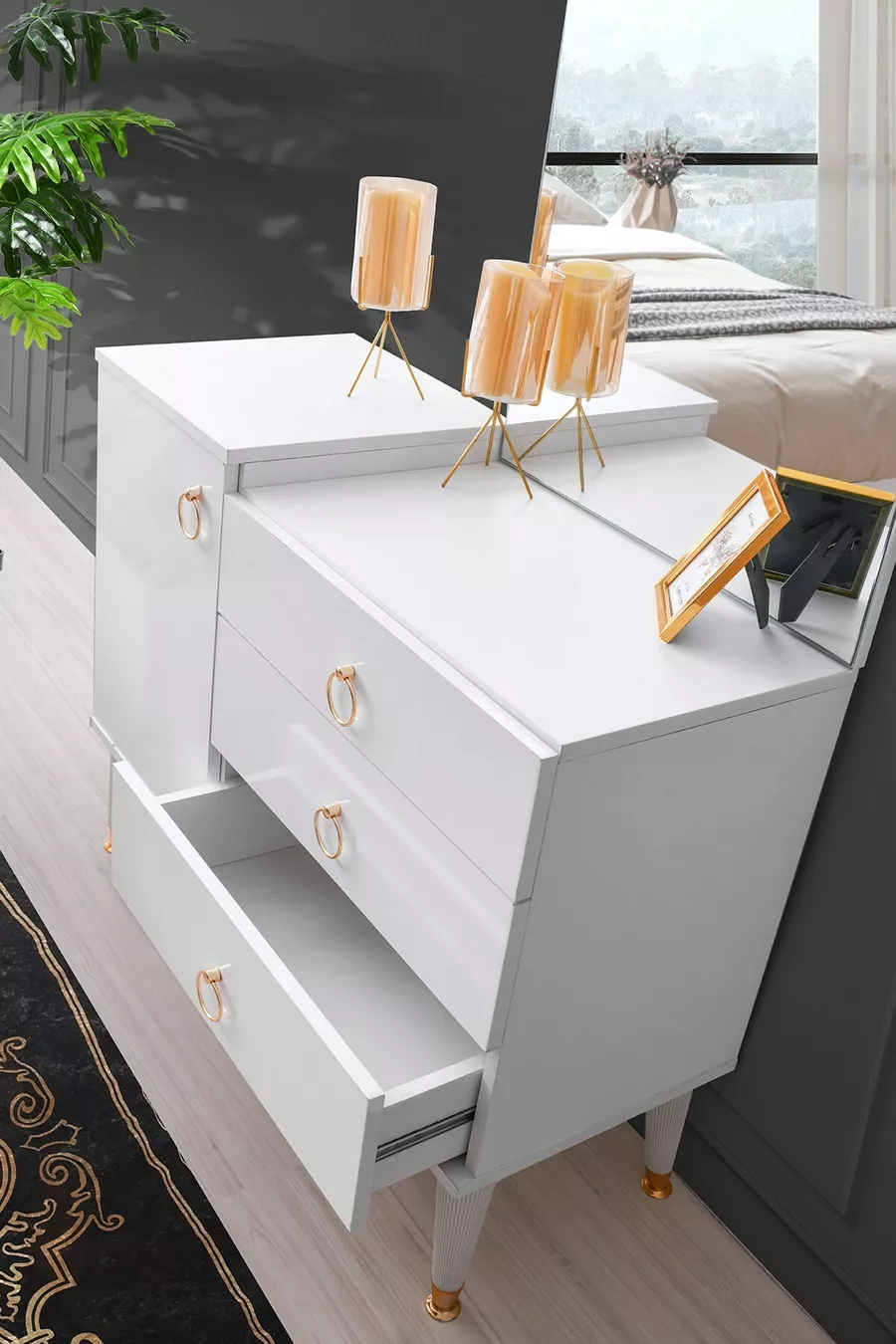 Şehzade White Eurasia Bedroom Set