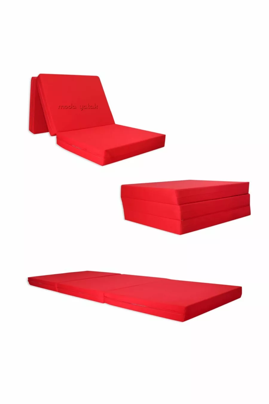 Matelas pliant en mousse Lit en mousse Rouge