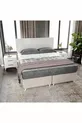 Complete MDF Paris White Bedroom Set with 6 Doors and Bed Base