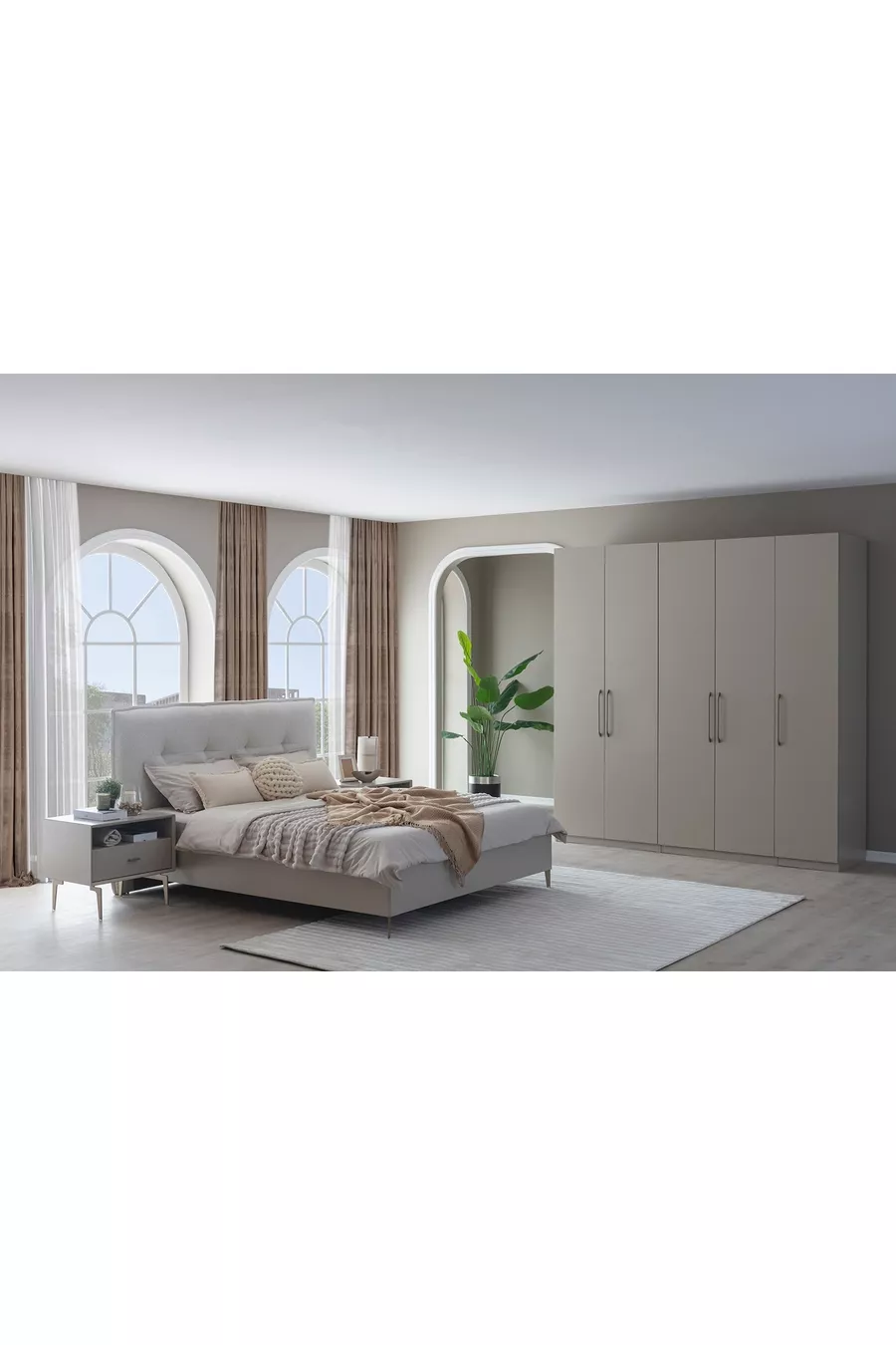 PANDOR NOX BEDROOM SET, CREAM