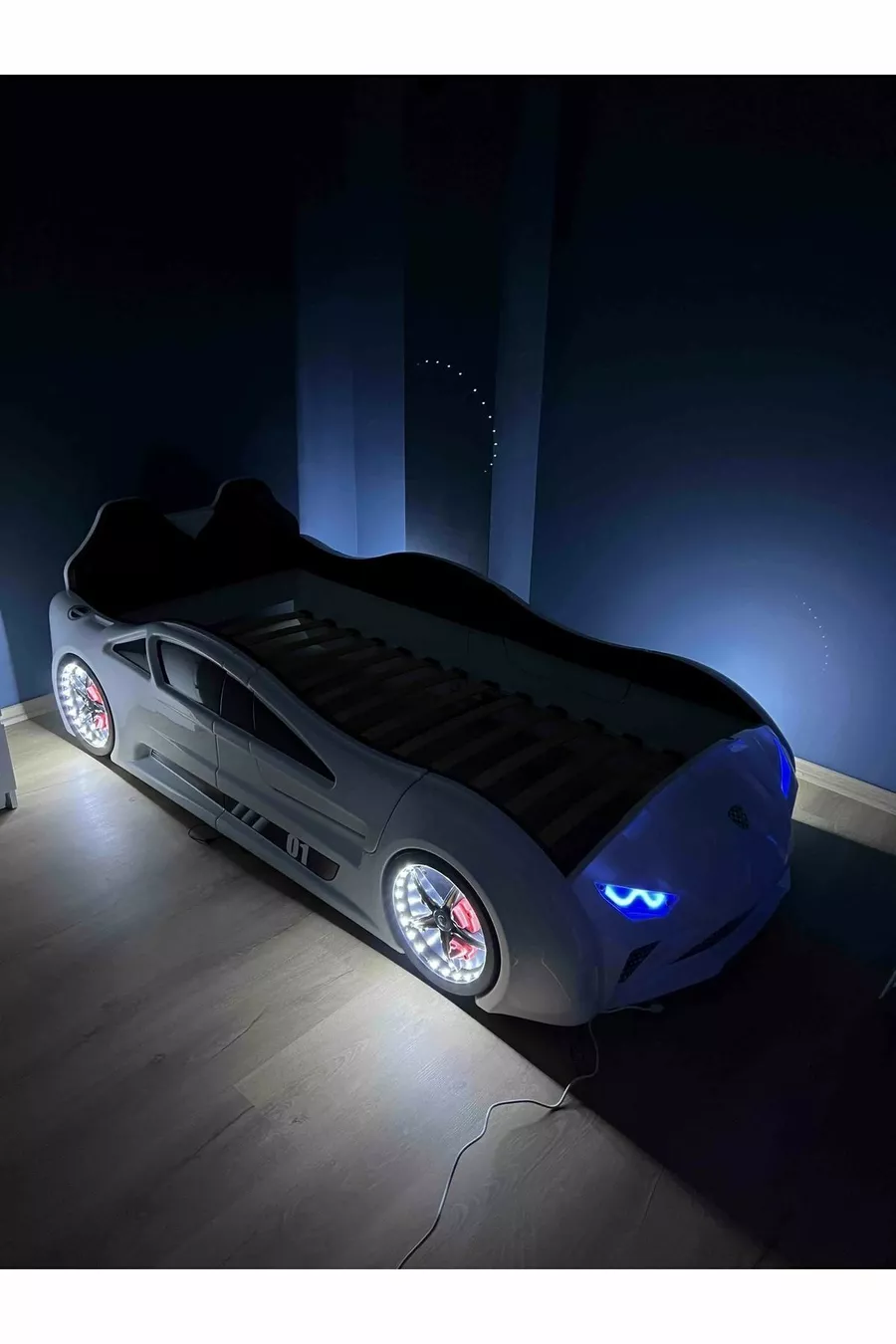 Supercarbeds - Lit Voiture - Extreme - Portes Ouvertes Vers le Haut - Blanc