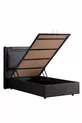 Ensemble de lit Comfort avec sommier simple Zagreb, Anthracite