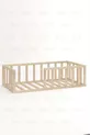 Lit Montessori sans pieds en bois de pin naturel pour enfants et bébés