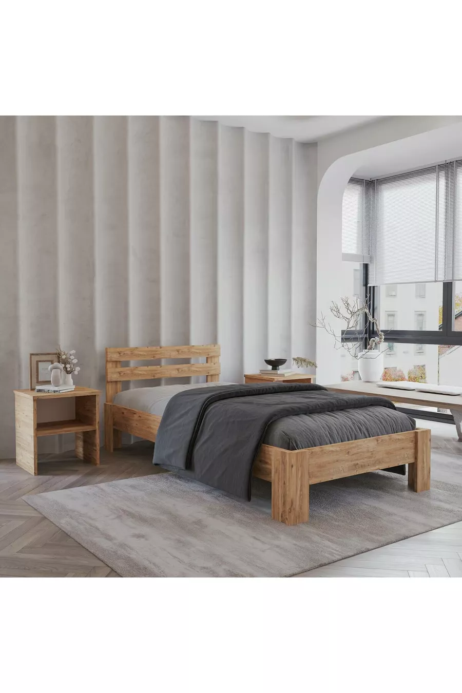Letto Atlantik Mdf Karyola | Tek Ve Çift Kişilik Yatak Uyumlu, Kolay Kurulum