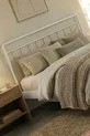 Odin Tweepersoons Metalen Bedframe - Wit (Houten Latten)