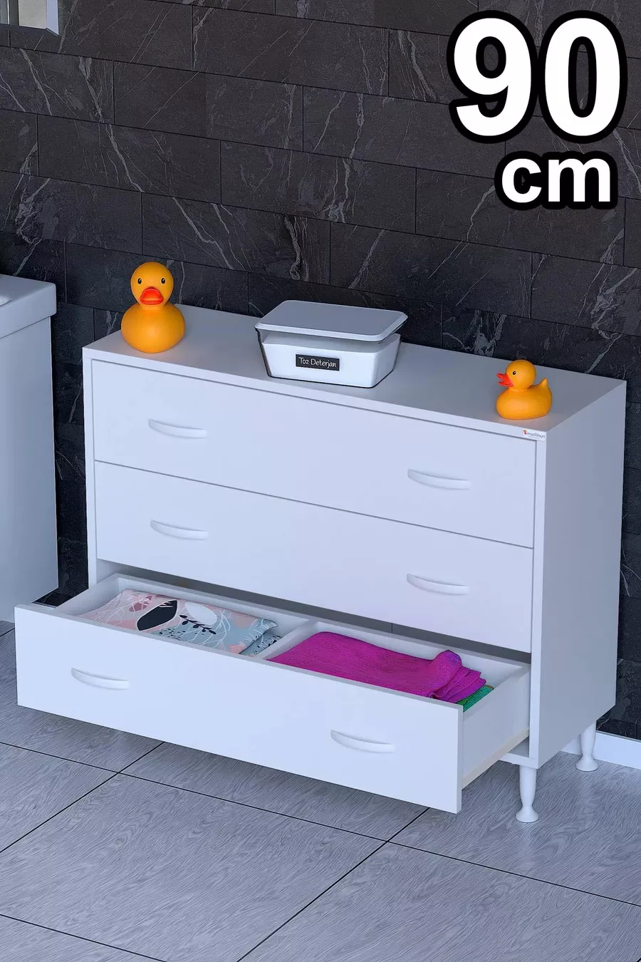 SÖKE, 3-Drawer, Freestanding, Multi-Purpose Bathroom Cabinet (available in different widths)