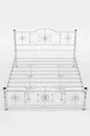 Pero Double Bed Wrought Iron Metal Bed White