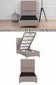 Gold Therapy Bettgestell mit Kopfteil Set mit Stauraum Braun (BETT NICHT INKLUSIVE)