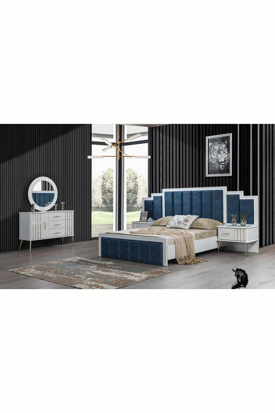 Camera da letto Erva con struttura in MDF
