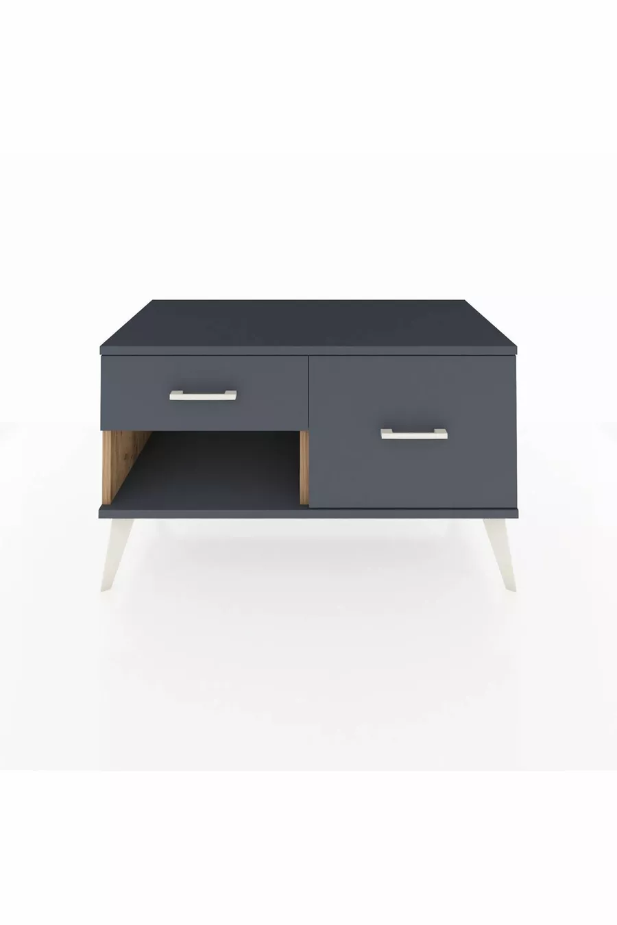 Commode Hyperion 2 tiroirs Pin-Anthracite