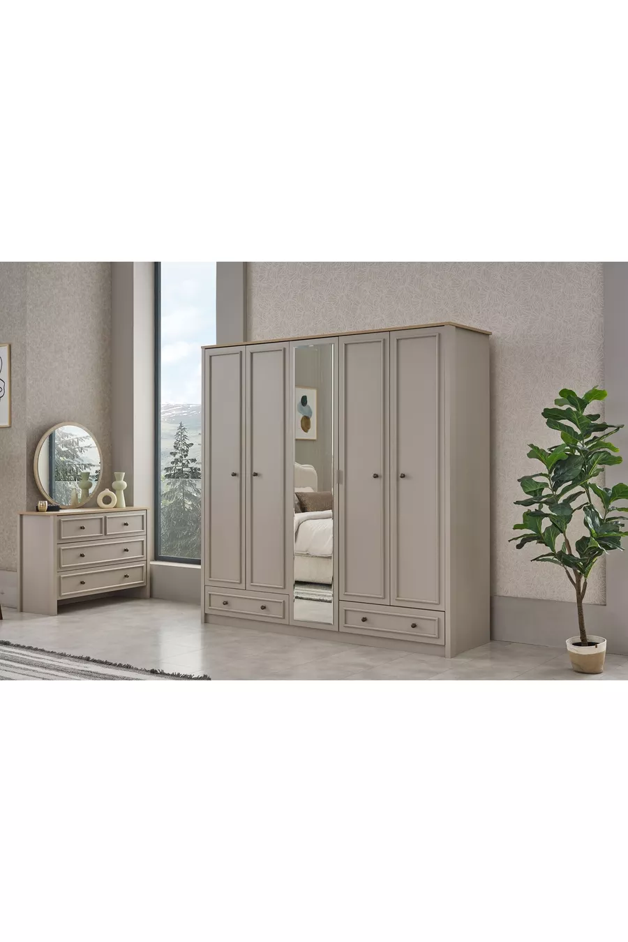 ENSEMBLE DE CHAMBRE RAVON, 5 PORTES