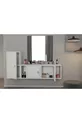 Set camera da letto modulare con armadio a cassetti con ante e set di scaffali