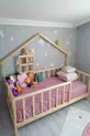 – Lit Montessori Unisexe pour Bébé et Enfant en Bois Naturel