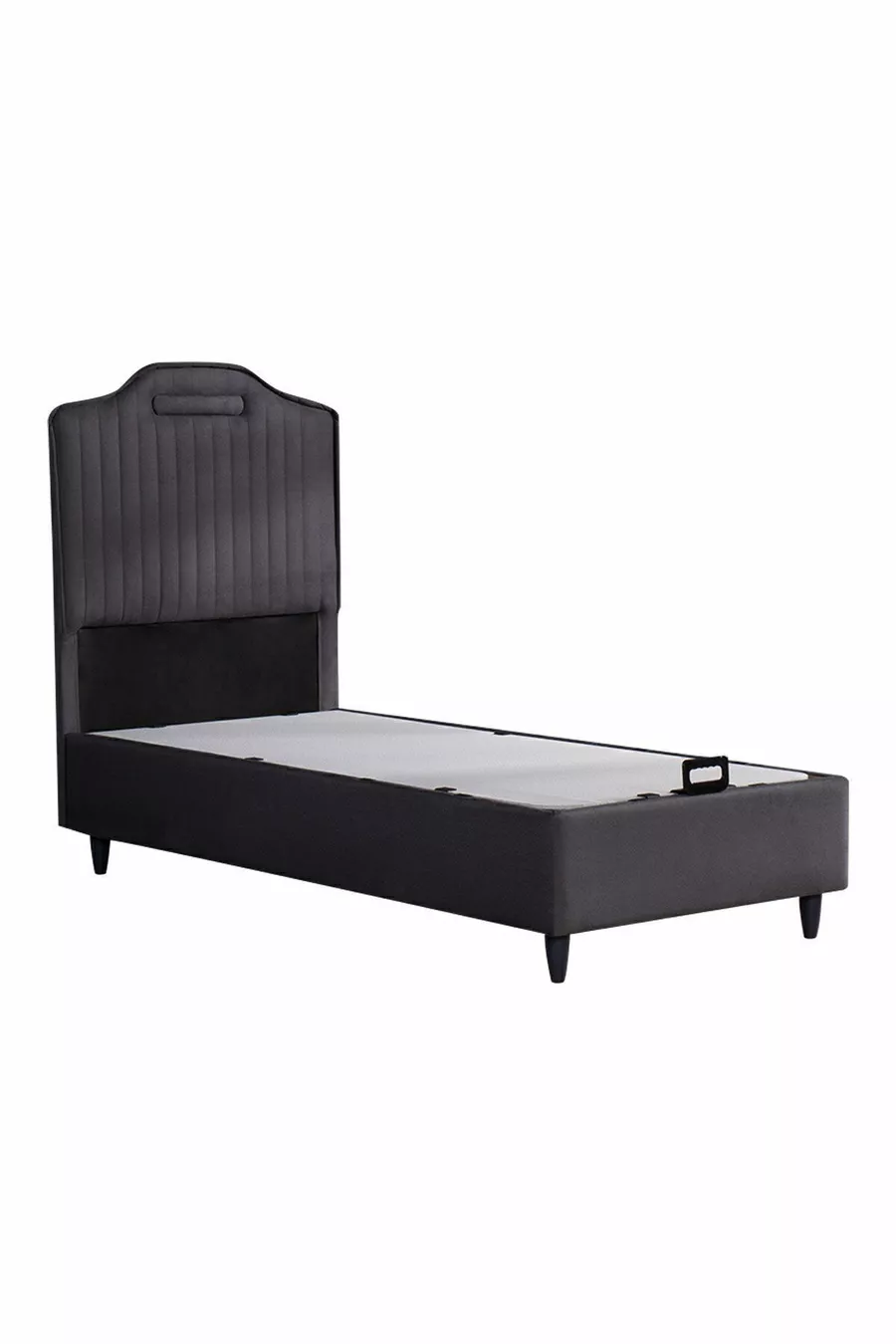 Rete con contenitore Royal Lux Antracite (TESTIERA E MATERASSO NON INCLUSI)
