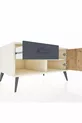 Commode Kronos avec une étagère, un tiroir et une porte, Pierre de lune-Pin/Anthracite