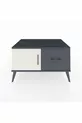 Comò Kronos con un ripiano, un cassetto e una porta, Antracite-Ghiaia/Antracite