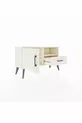 Commode Arges avec 2 étagères, 1 tiroir et 1 porte, couleur Pierre de Lune